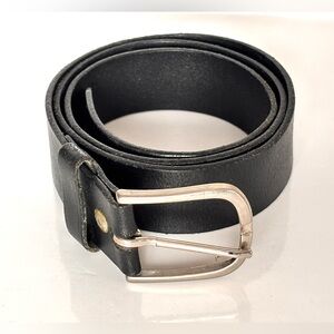 Vintage university genuine leather black belt 34